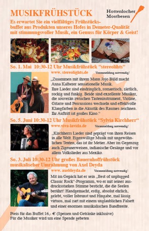 Musikfrühstück teil 1